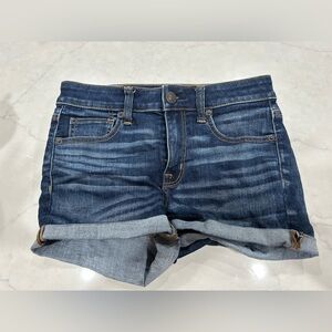 Dark Indigo American Eagle Ne(x)t Level Stretch Hi-Rise Shortie